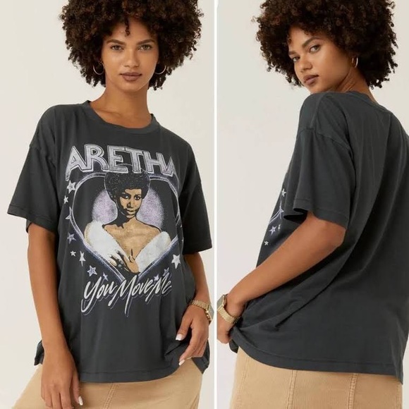 Daydreamer Tops - DAYDREAMER Aretha Franklin You Move Me Merch Tee Shirt Medium NEW NWT